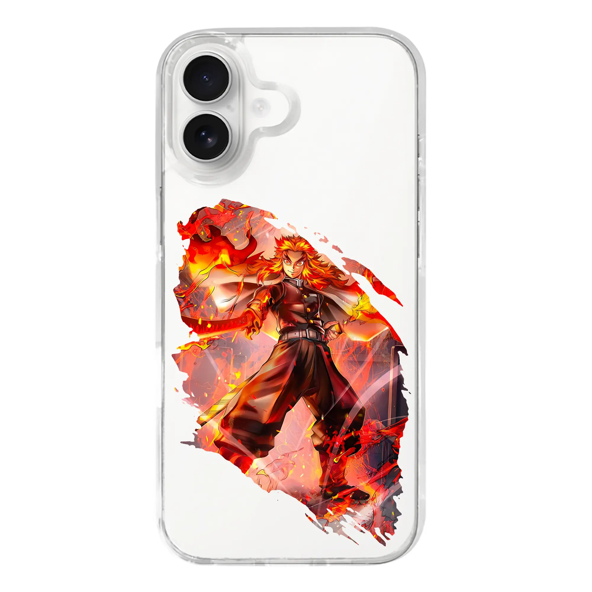 鬼滅の刃 グッズ,煉獄 杏寿郎 - iPhone 17シリーズ 透明スマホケース – 薄型・耐衝撃・精密フィット保護カバー